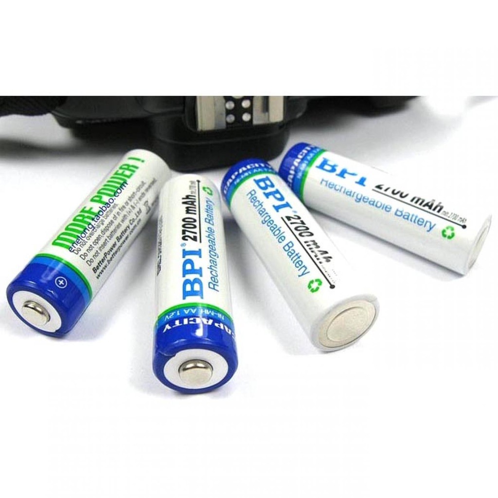 [COD] Enelong BPI Ni-MH AA Battery 2700mAh 2700 mAh Baterai Batrei Dilengkapi Button Top 4PCS Recgar