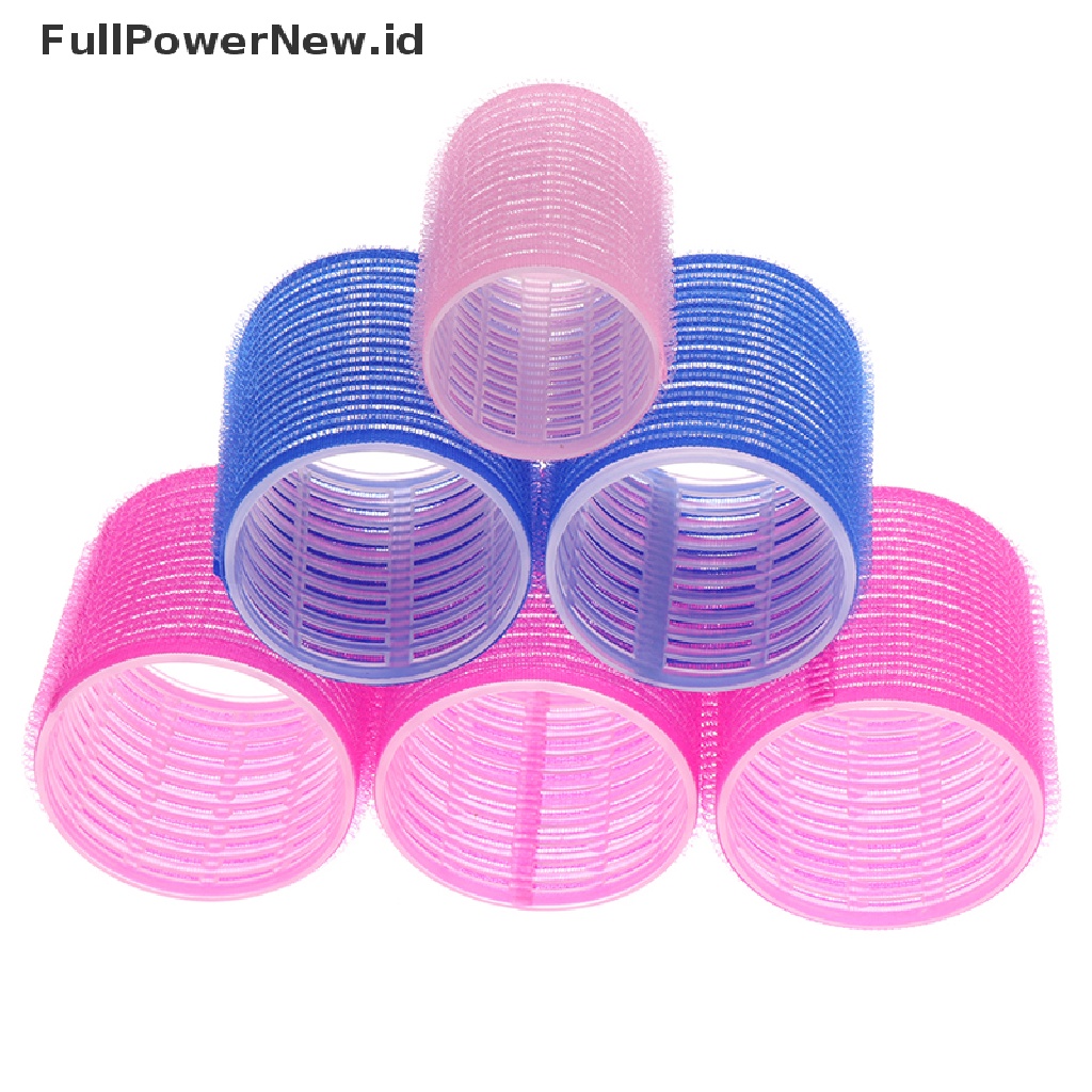 Power 6Pcs Rol Rambut Perekat DIY Magic Hair Curlers Self Grip Pegang Rol Alat ID