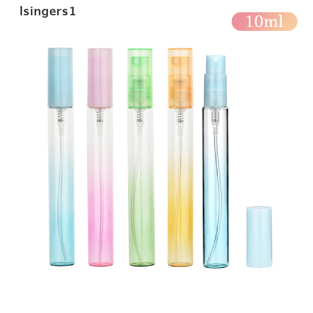 [lsingers1] Botol Isi Ulang Kaca Warna-Warni Portabel 10ML Wadah Kosmetik Kosong er Butik