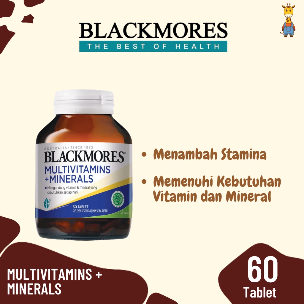 Blackmores Multivitamins + Minerals 30 &amp; 120 Tablet - Suplemen - Vitamin - Minerals