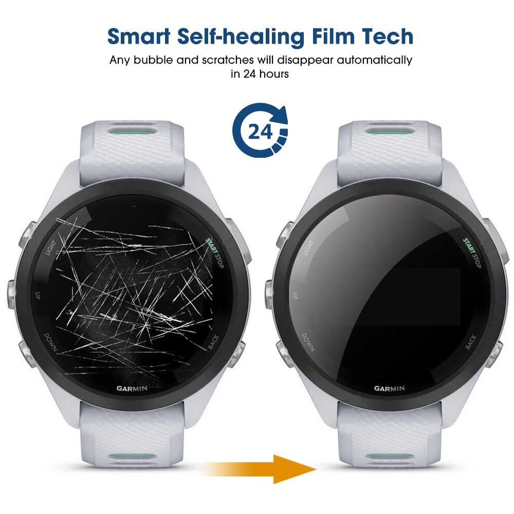 1pc Tempered Glass Untuk Garmin Forerunner 265S 265 965 Pelindung Layar Anti Gores 9H Clear Full Cover Film Smart Watch Aksesoris