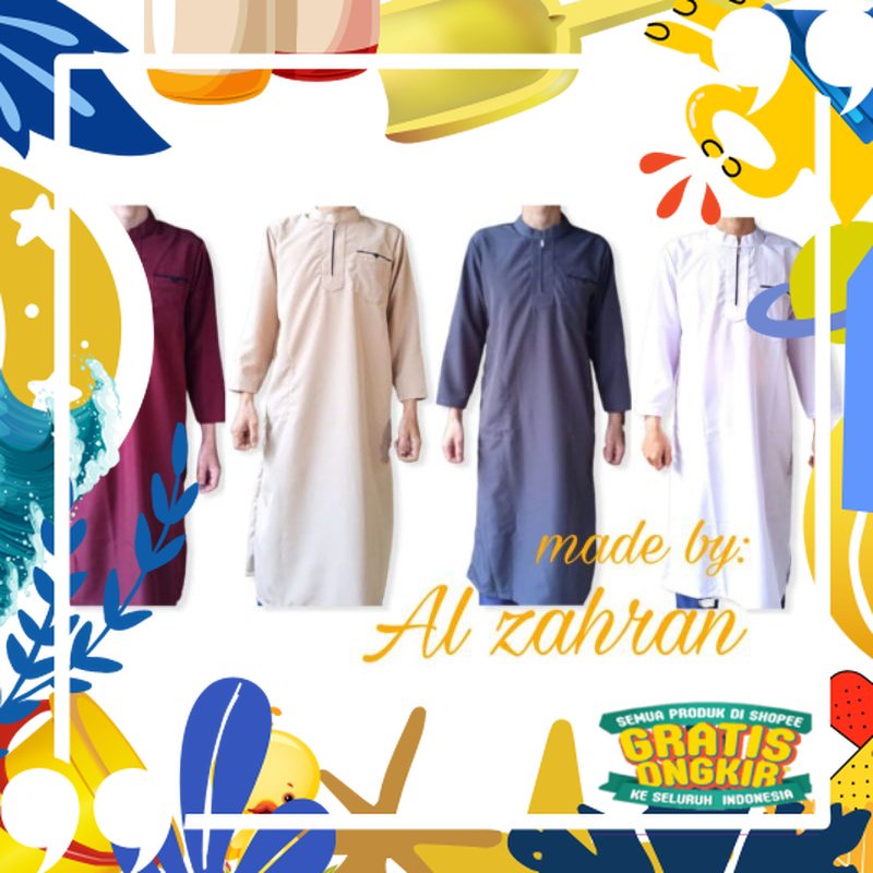 Super Mewah / jubah gamis anak laki laki tanggung 1-14 tahun saku motif