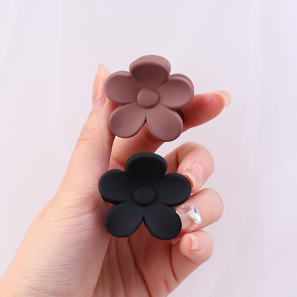 Jepit Rambut Wanita Matte Bunga Hair Clip Elegan Wanita Hair Pin Aksesoris Rambut Hair Claw Hiasan Kepala Vintage Perempuan Korean INS Style Ponytail Holder