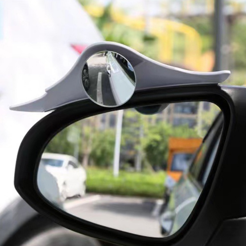 2pcs Kaca Bulat Mobil Convex Blind Spot Mirror/Wide-angle 360derajat Adjustable Kaca Spion Tambahan Yang Jernih Dengan Penutup Hujan