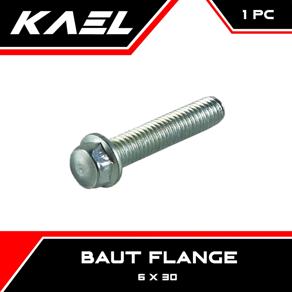 Baut Flange 6x30 Untk Berbagai Keperluan M6x30 Kunci 8 Baud Bolt Topi