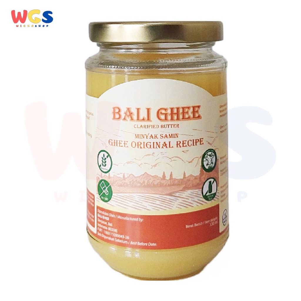 Bali Ghee Clarified Butter Ghee Original Grass Feed Gluten Free 330ml