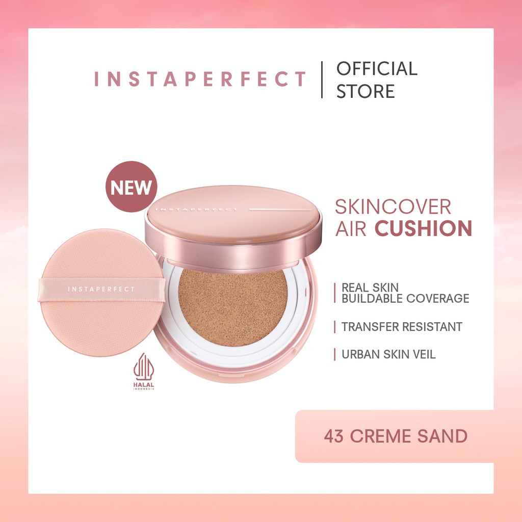 [NEW] Wardah Instaperfect Skincover Air Cushion (Real Skin Buildable Coverage, Transfer-Resistant, SPF 50 PA++++)