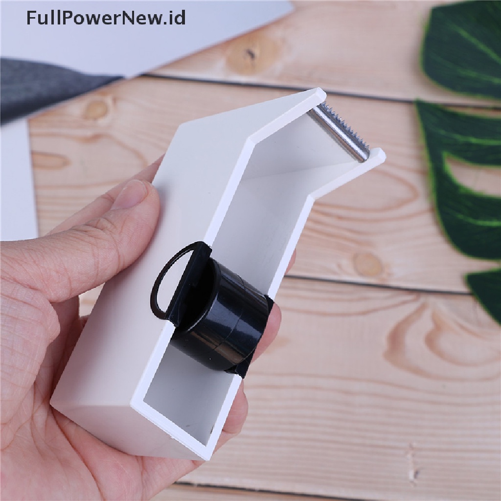 Power 1Pc Tempat Lakban Dengan Tape Cutter Perekat Tape Dispenser Organizer Kantor ID