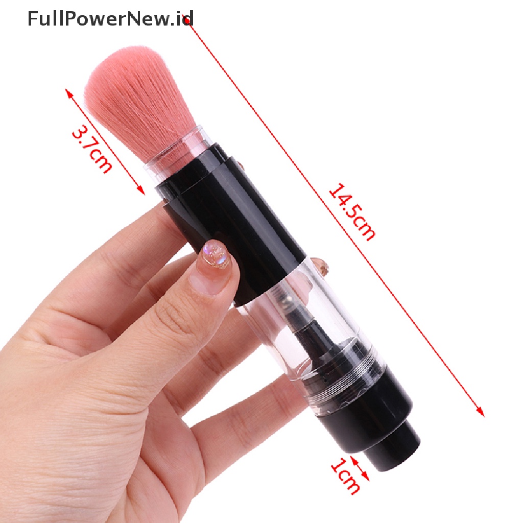 Power Refillable Powder Brush Makeup Kuas Makeup Bubuk Kosmetik Serat Buatan ID