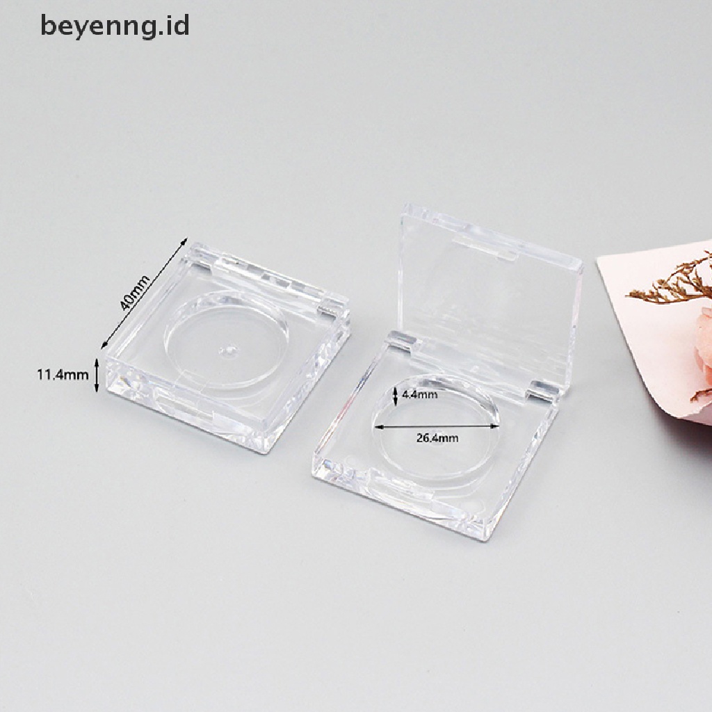 Beyen Square Kosong Palet Eyeshadow Wadah Kosmetik Plastik Bening Makeup Case ID