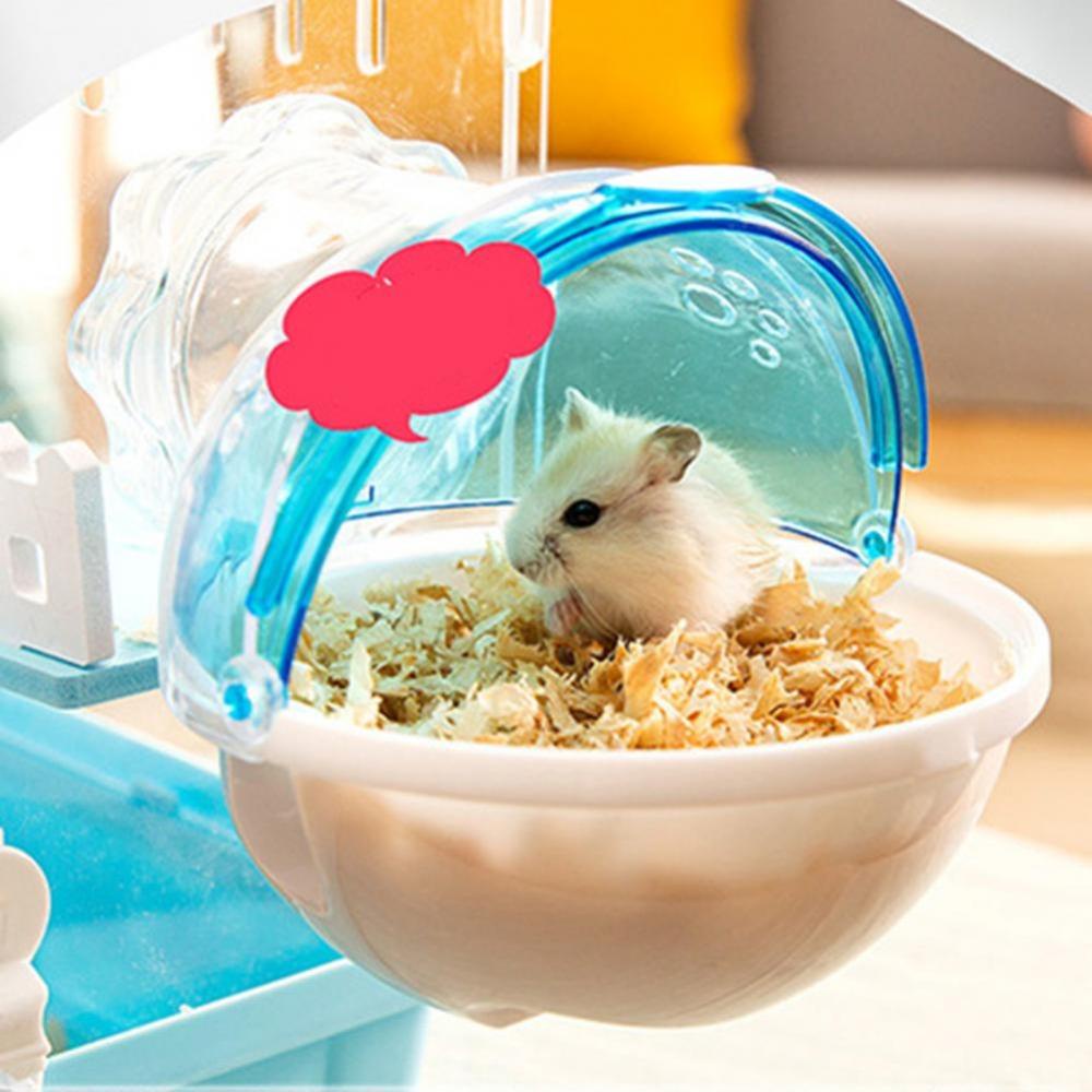 [Elegan] Hamster Villa Plastics Perlengkapan Hewan Peliharaan Bulat Bernapas Ruang Sauna