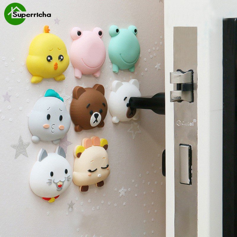 Hot Sale/Penahan Gagang Pintu Silikon Kartun/Pad Pelindung Dinding Anti-Tabrakan/Bantalan Sudut Meja Karet Lembut/Pengaman Pengaman Tepi Dan Sudut