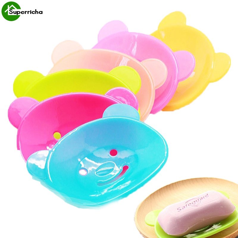 Hot Sale/Rak Kotak Sabun Mandi Kamar Mandi Kartun/Rak Sabun Saluran Air Sabun Piring/Tempat Penyimpanan Sabun/Bathroom Tray Organizer Aksesoris