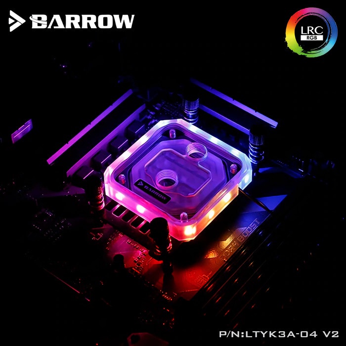 BARROW LTYK3A-04 V2 ARGB CPU Water Block (AMD AM3 AM4 AM5) White