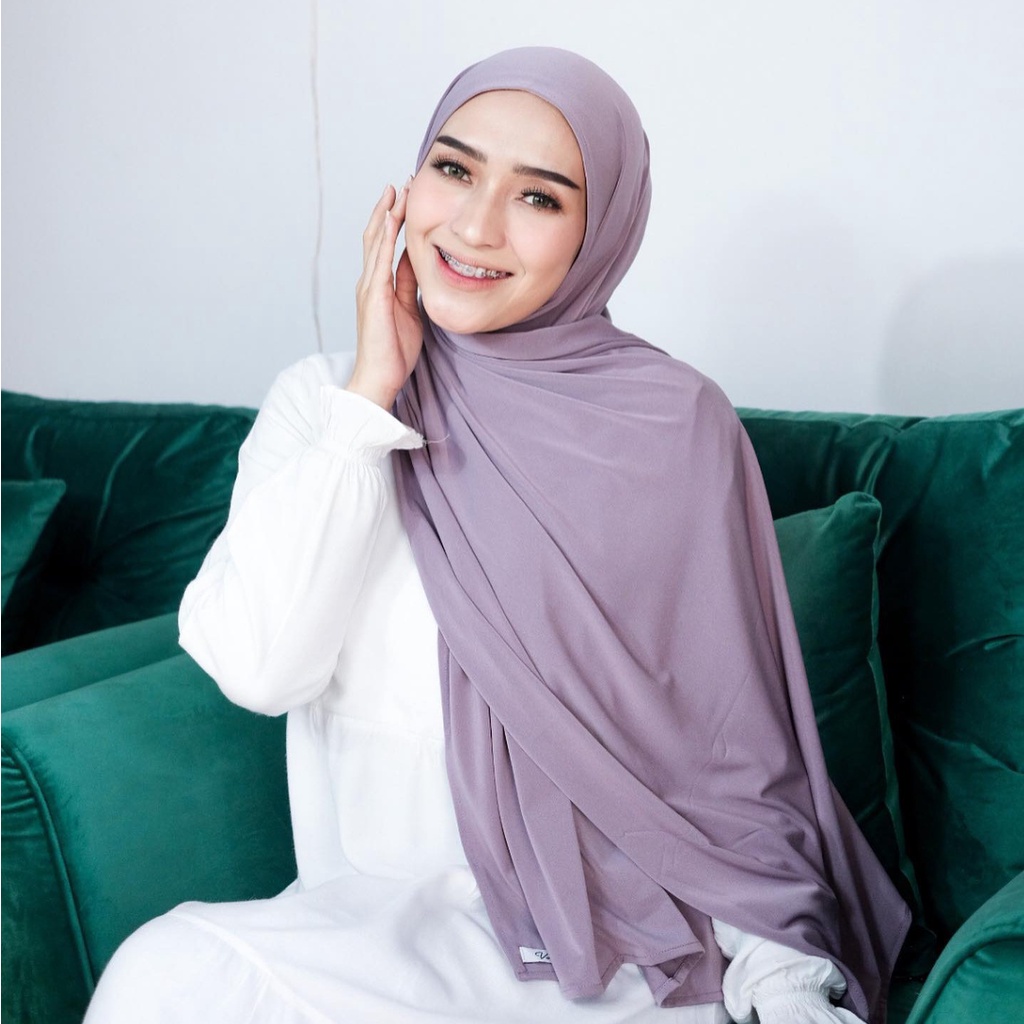 Jilbab / Hijab Pashmina Instan Jersey - kerudung Pastan pasmina kekinian viral