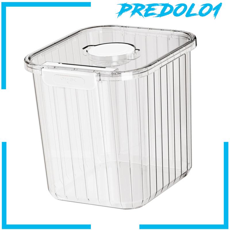 [Predolo1] Kotak Penyimpanan Biji-Bijian Makanan Bening Storage Bin Sealed Tutup Untuk Gula
