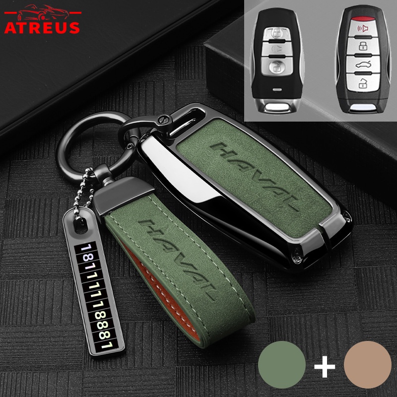 Haval Zinc Alloy Leather Case Kunci Mobil Full Wrap Cover Smart Key Protector Untuk H6 Jolion H2 H2s H1 202122 H5 M4 H9