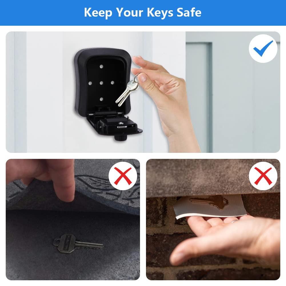 Key Safe Box Key Storage Password Box Kunci Safety Box Kotak Kunci Brankas Dinding 4 Digit Password