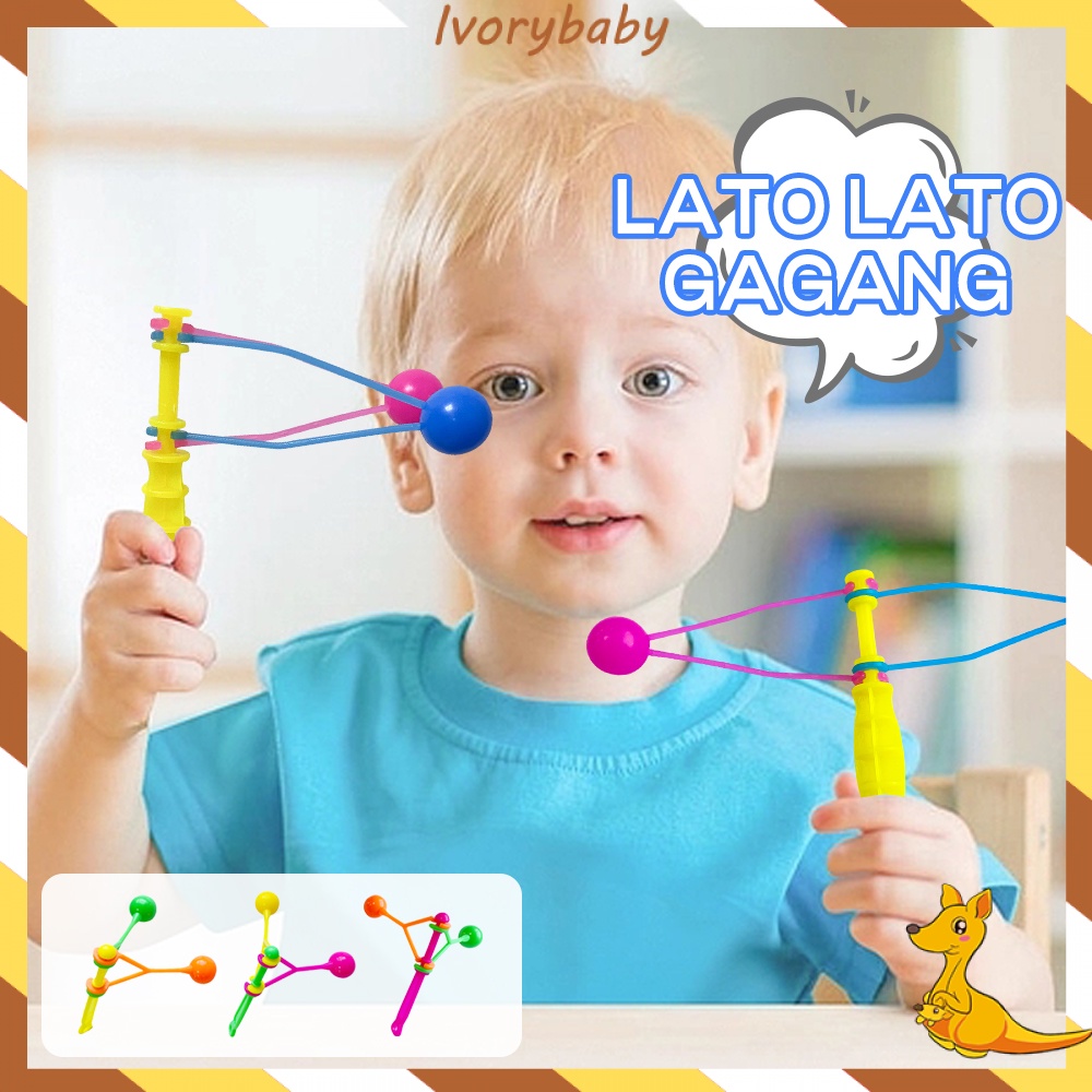 Ivorybaby Mainan viral lato lato gagang Etek etek gagang Lato lato matic