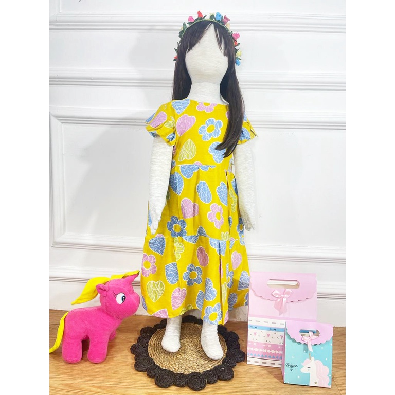 ZASKIYA - Serena Dress In Daisy Flower - Dress Baju Anak Perempuan Cantik Dress Balita Anak Serena Dress 1-6 Tahun PART 3