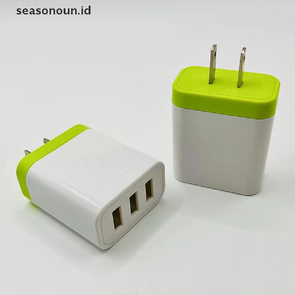 Seasonoun 1PCNew 3usb interface charger Ponsel Warna Sambungan Gaya universal.