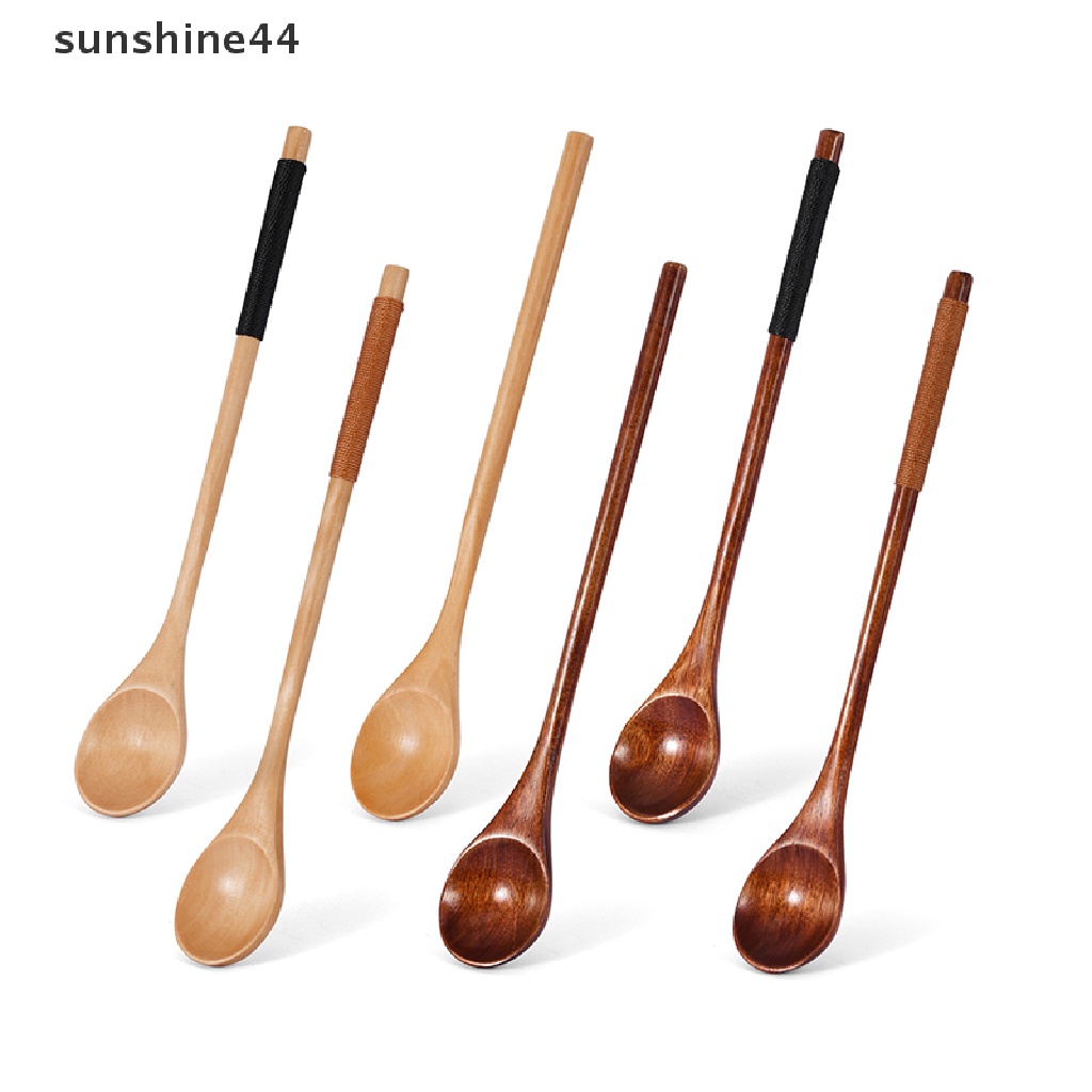 Sunshine Tea Spoon Sendok Kopi Panjang Sendok Teh Kecil Kayu Madu Dessert Spoon ID