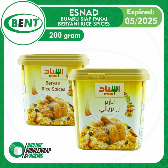 

[Bumbu Dapur] ESNAD Bumbu Nasi Briyani Beryani Rice Spice 200 GR