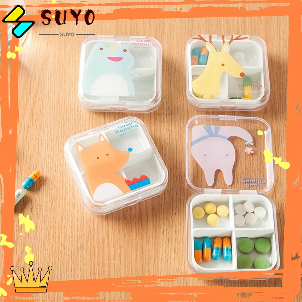 Suyo Kotak Obat Kosong High Quality Portable Mini Lucu Split Pills Organizer