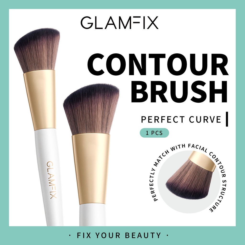 ★ BB ★  GLAMFIX Delicate Contour Brush Make Up 1 Pcs - Kuas Make Up | GLAM FIX Alat Kecantikan Makeup by YOU