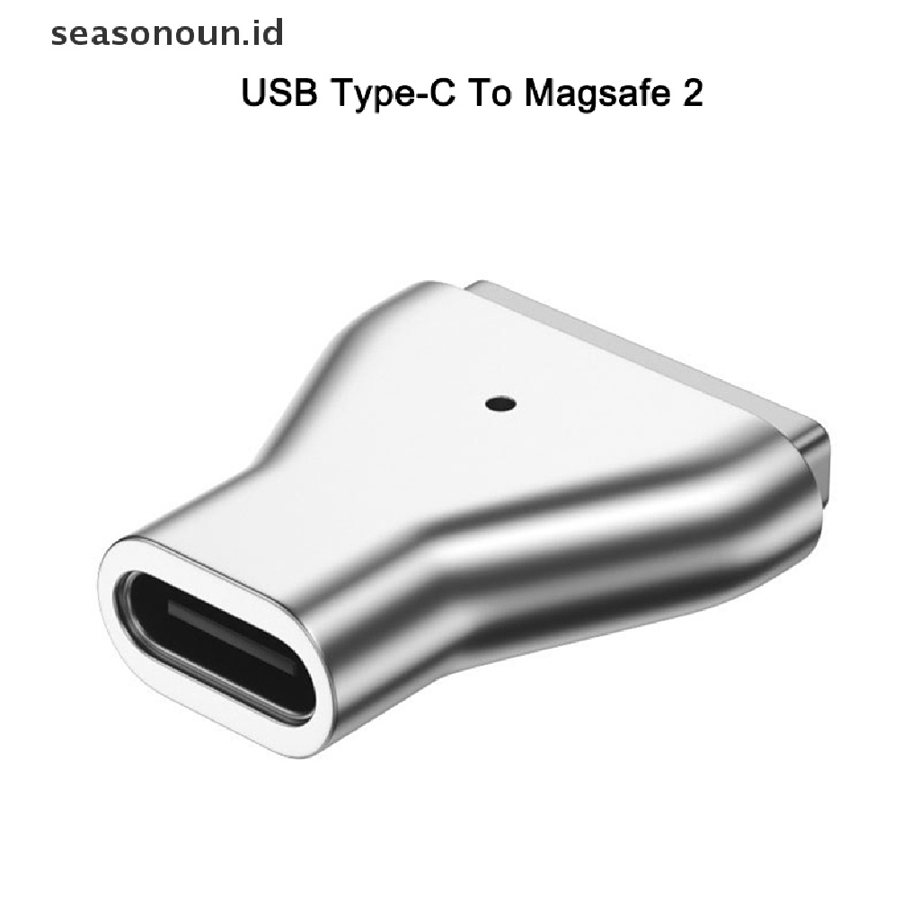 Seasonoun Adaptor PD USB Magnetik Tipe C Untuk Konverter Plug Magsafe 2 MacBook Pro.