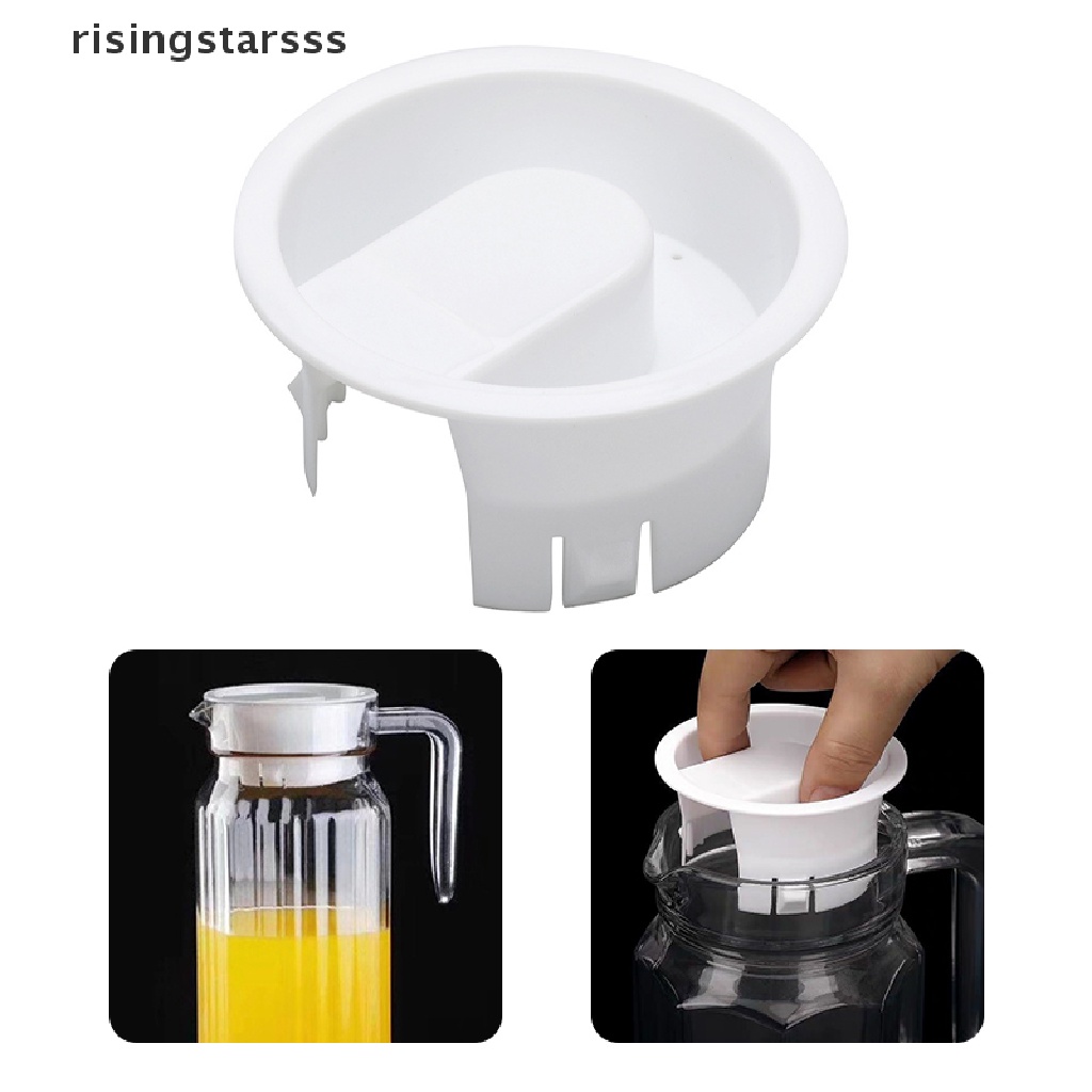 Rsid Span-new 1/2pcs Tutup Gelas Air Carafe Penutup Plastik Sumbat Anti Debu Non Splash Botol Plug Anti Bocor Tutup Untuk Bistro Pitcher Jelly