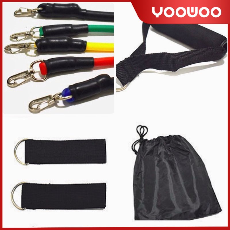 Resistand band set 11pcs /11in1 Set tali fitness/Set tali gym/Band stretching