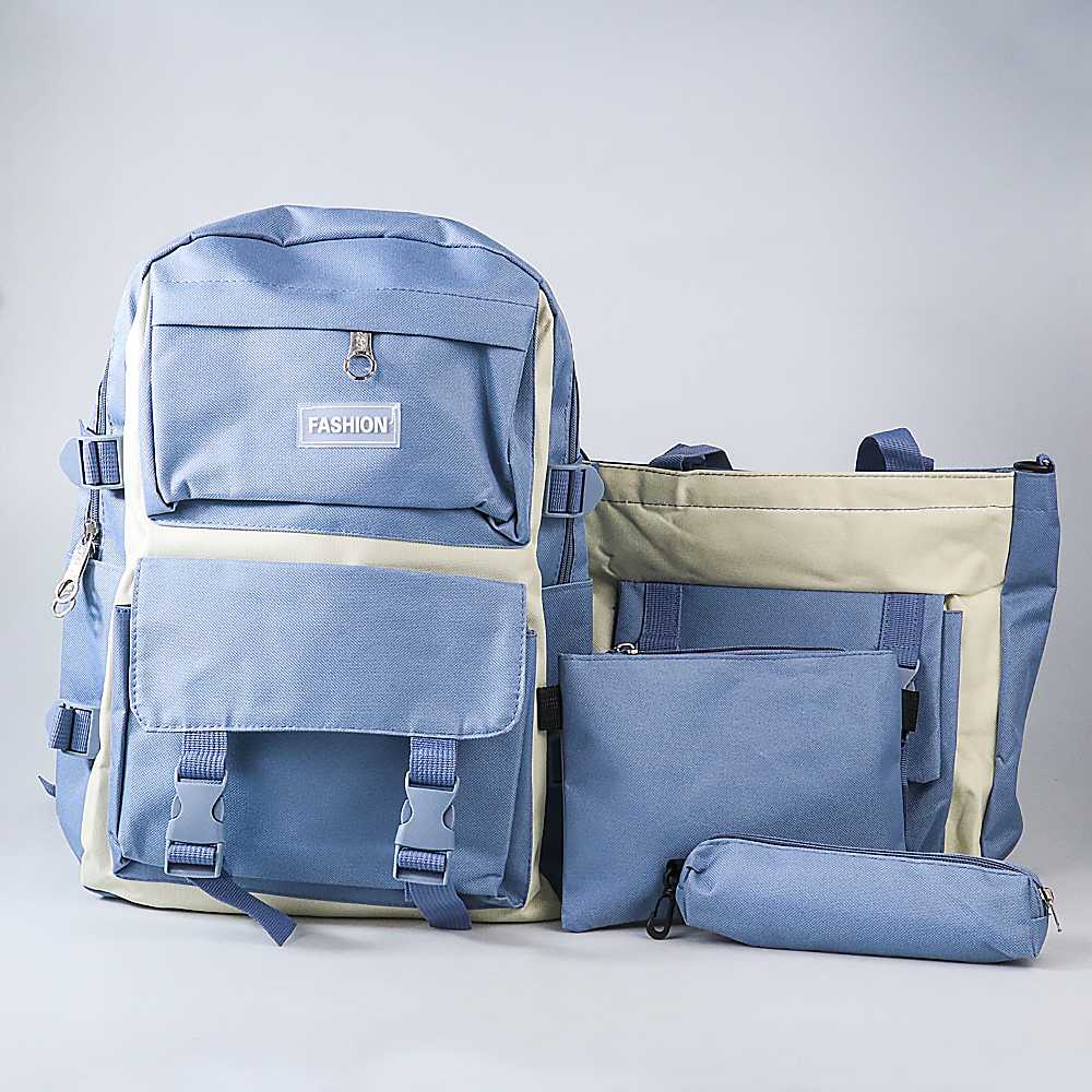 Tas Ransel Tote Sling Bag 4 in 1 Kawaii Version Backpack Beranak Travel Slingbag Lengkap Sekolah Kuliah Kerja Cluth Praktis Aesthetic Estetik