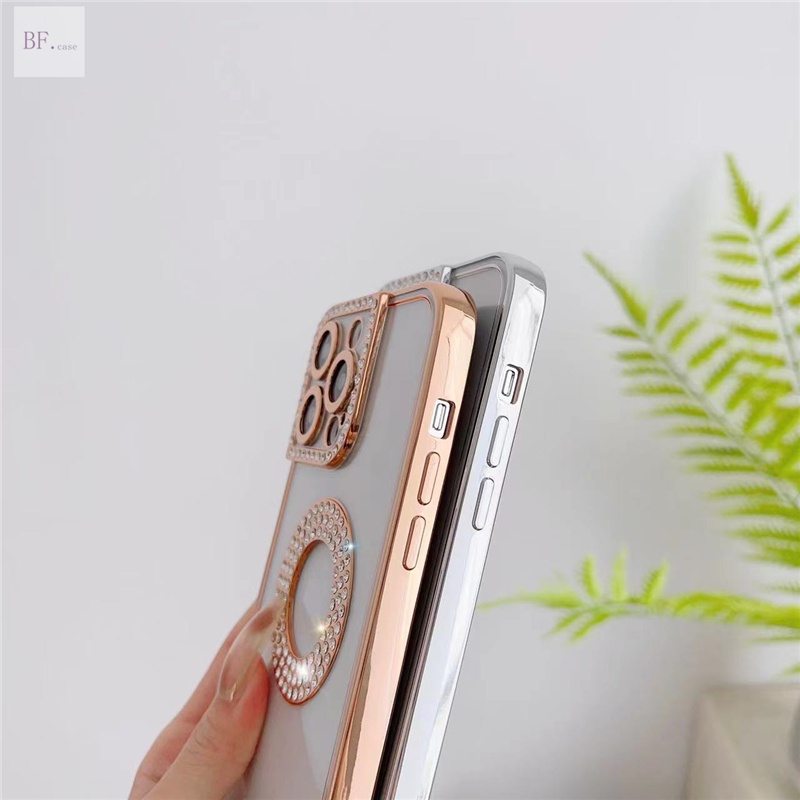 IPHONE Soft Case Pelapis Berlian Canggih Deluxe Untuk Iphone14 13 12 11 Pro Max