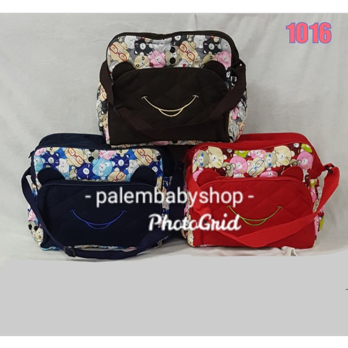 Ria Tas Bordir Smile 1016/tas kebutuhan ibu/tas susu - Coklat
