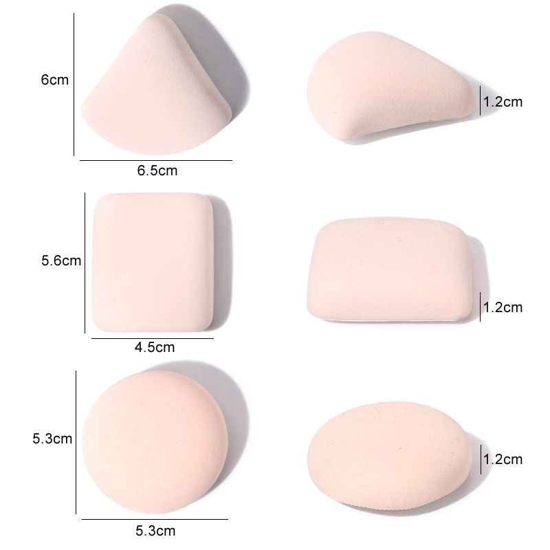 3pcs Air Cushion Cosmetic Puff Set Kering Basah Dapat Digunakan Lembut Lucu Facial Powder Foundation Puff Beauty Blender Makeup Sponge Alat