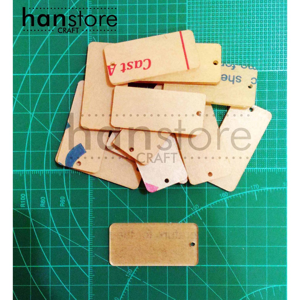 RS Akrilik 2mm gantungan kunci uk. 5 x 2.2 cm polos laser cutting