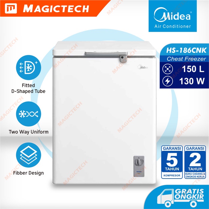 CHEST FREEZER MIDEA HS-186CNK / HS186CNK FREEZER BOX 150L