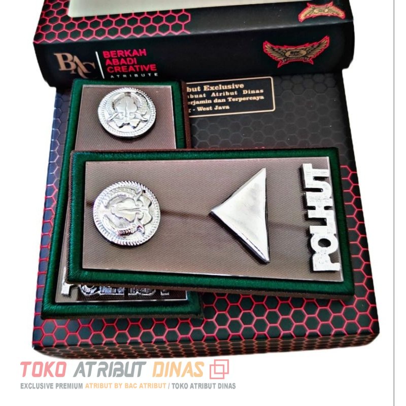 Pangkat pdh 2A Polhut Kain Akrilik/Polhut pdh 2A Premium Atribut BAC