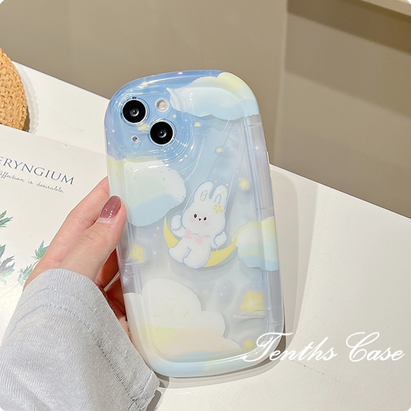Realme C53 C55 10 C35 C33 C31 C30 C25Y C21Y C25 C25s C20 C17 C15 C12 C11 7 9i 5 5s 5i 6i Narzo 50A Prime 50iMoon Bunny Soap Phone Case Soft Cover