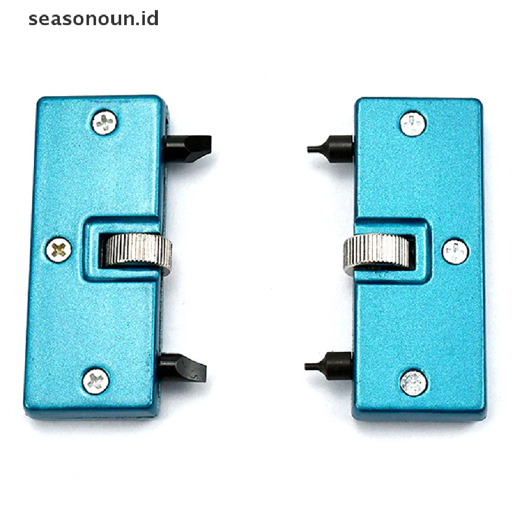Seasonoun Watch Opener Back Case Tool Profesional Watch Replacement Tool Opener Adjustable Remover Screw Wrench Metal Persegi Panjang Watch Back Case Cover Press Closer &amp; Pembuka Untuk R