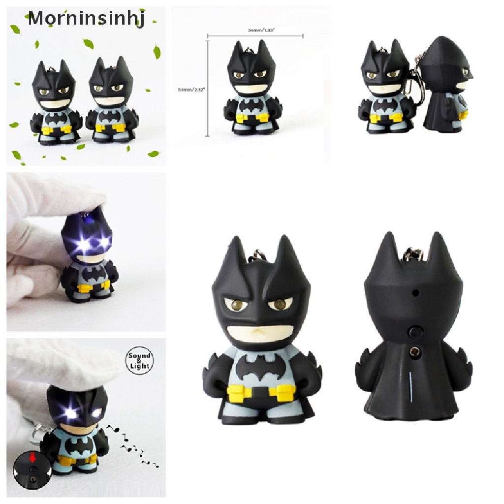 Mornin New arrive Gantungan Kunci Batman Gantungan Kunci Led Dengan Senter Suara Gantungan Kunci Keren id