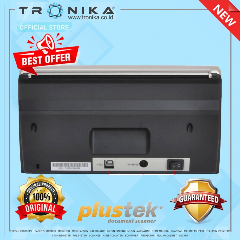 SCANNER PERIKSA NILAI LJK PLUSTEK SmartOffice PS388U Automatic Document Feeder (ADF)