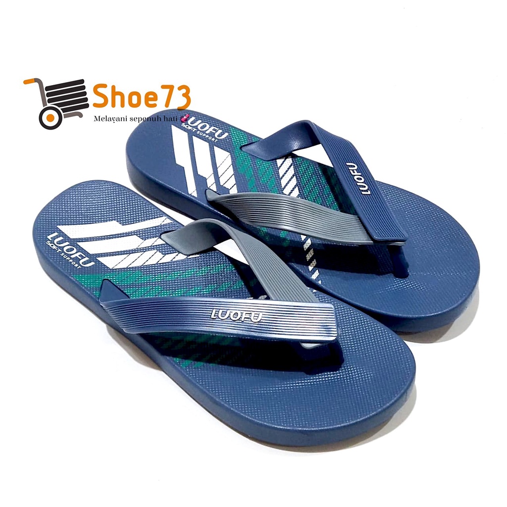 LUOFU F 1182 - E02  SIZE 40-44 ORIGINAL l Sandal jepit jelly pria l Sendal jepit cowok impor