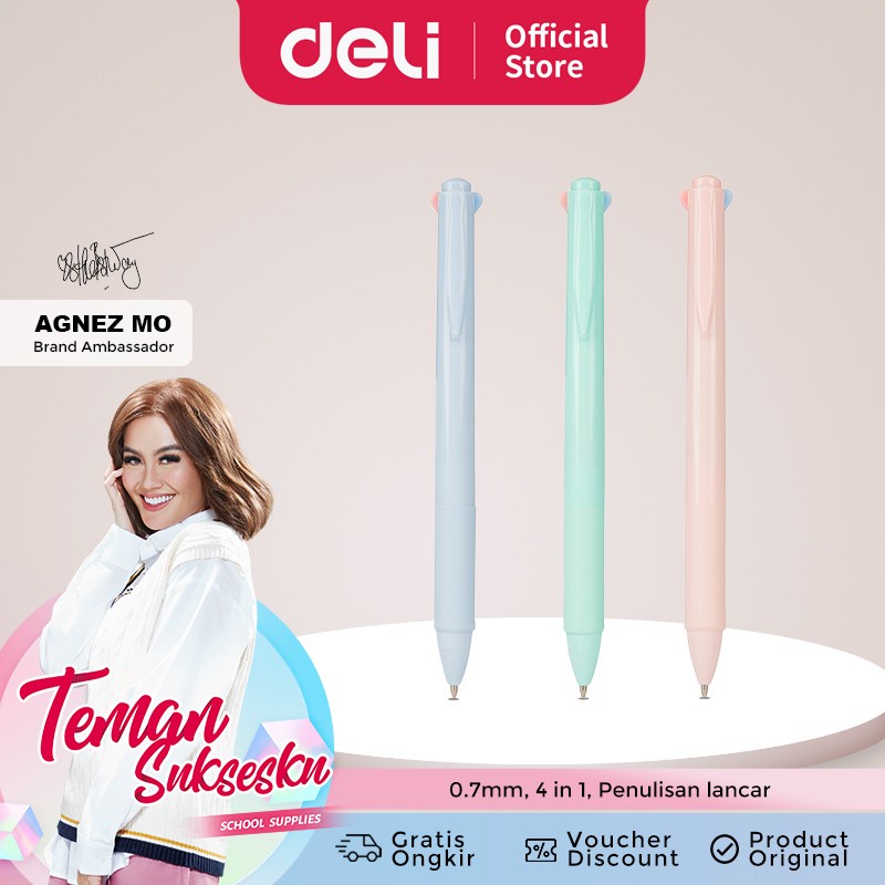 

Ballpoint Pen Deli 4 Warna Lucu [ Edisi AGNEZ MO ] - CQ186