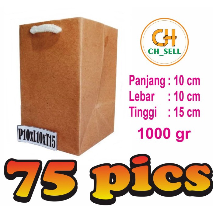 

⭐BISA COD⭐ Tas Kertas mug 10X15 Paperbag Souvernir mug Paper Bag Kantong 75 pics - Putih
