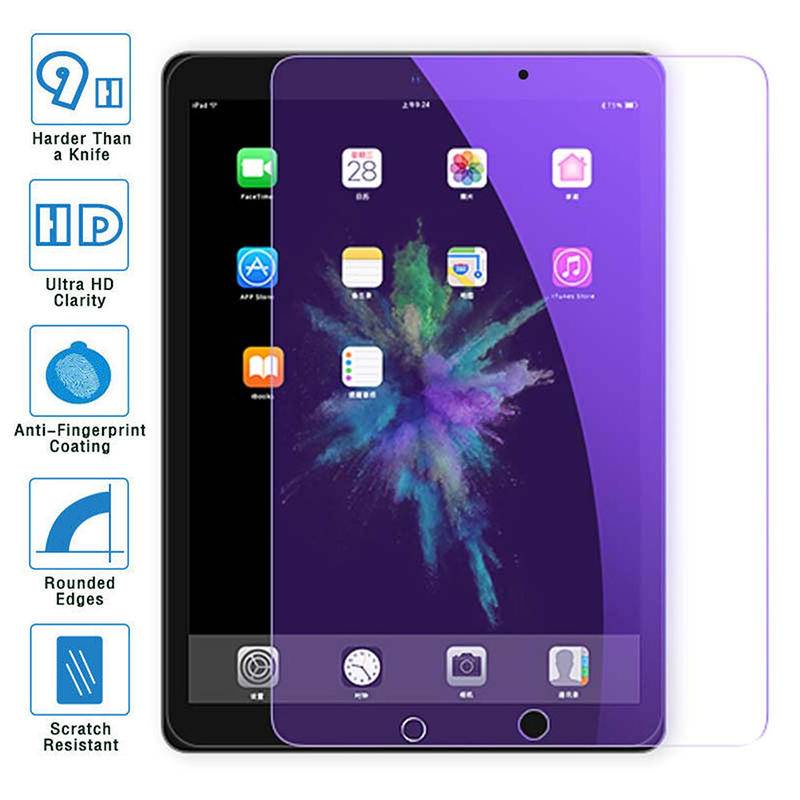 Anti-cahaya Biru Tempered Glass Untuk iPad Pro 11 12.9 2015.2017 2018 2020 2021 2022 10 9 8 7 6 5 10.9 10.2 9.7 Film Pelindung Layar Untuk iPad Air Mini6 4 3 2 10.5 10.9 7.9 8.3