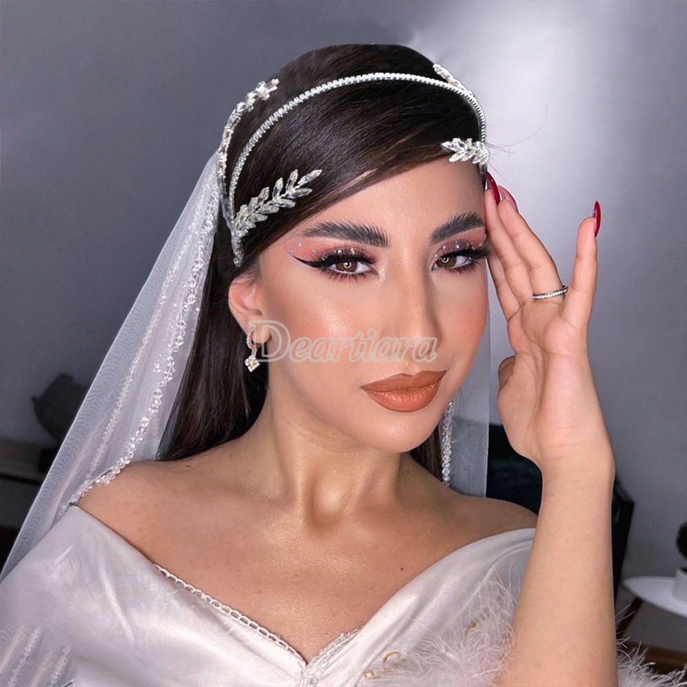 Fashion Bridal Headwear Tenun Tangan Bridal Rambut Band Pesta Pernikahan Sederhana Pernikahan Gaun Aksesoris