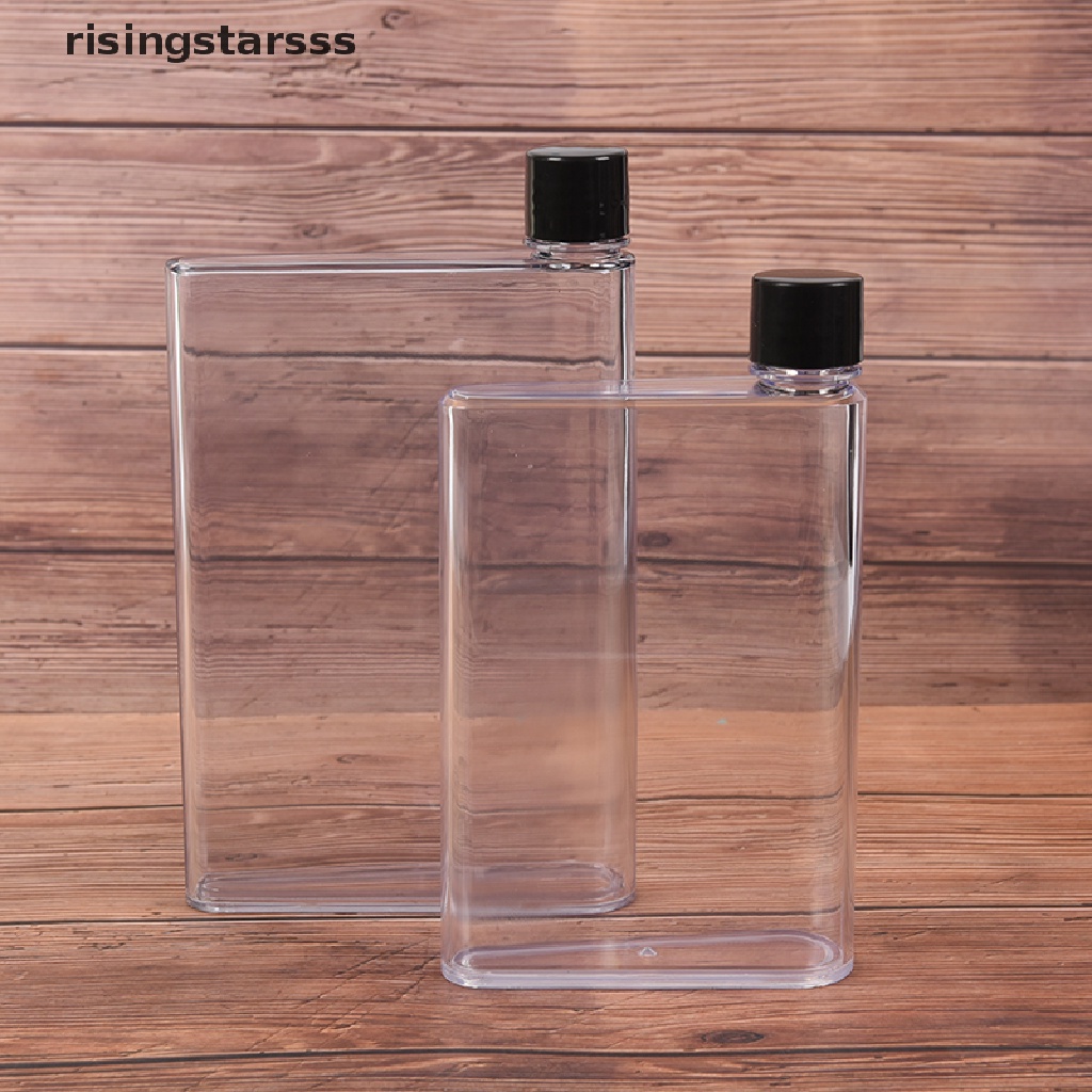 Rsid Span-new Fashion Botol Air Minum Portable Buku Bening Portable Paper Pad Water Bottle Flat   Sepatu Jelly