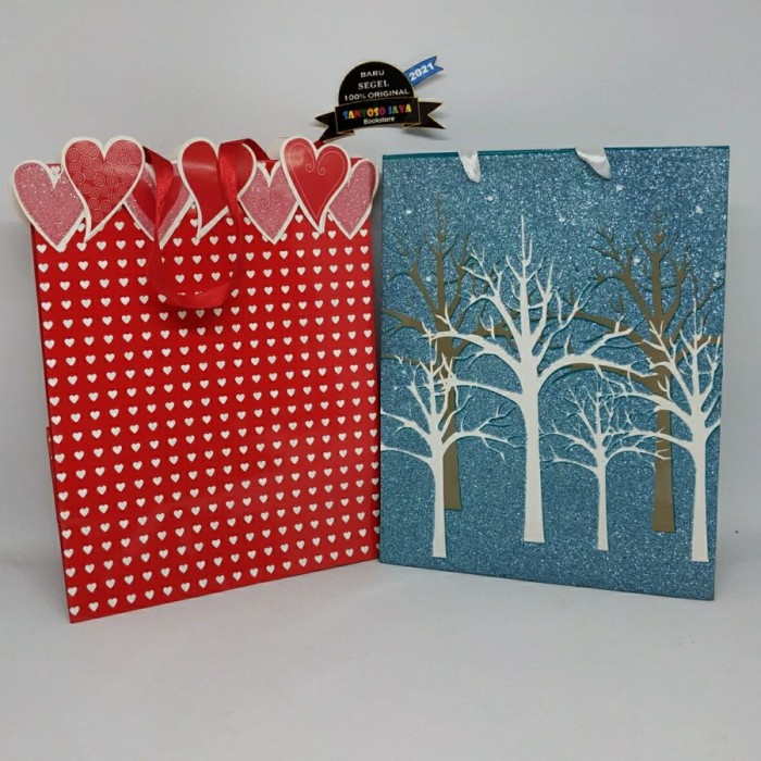 

⭐BISA COD⭐ Paper Bag Motif - Gift Bag - Medium - Set Isi 5 - INA